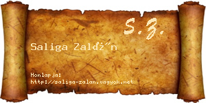 Saliga Zalán névjegykártya